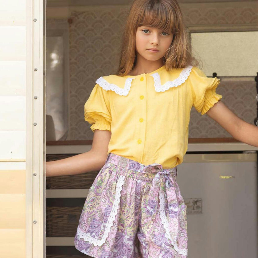 Cotton Shorts with Belt