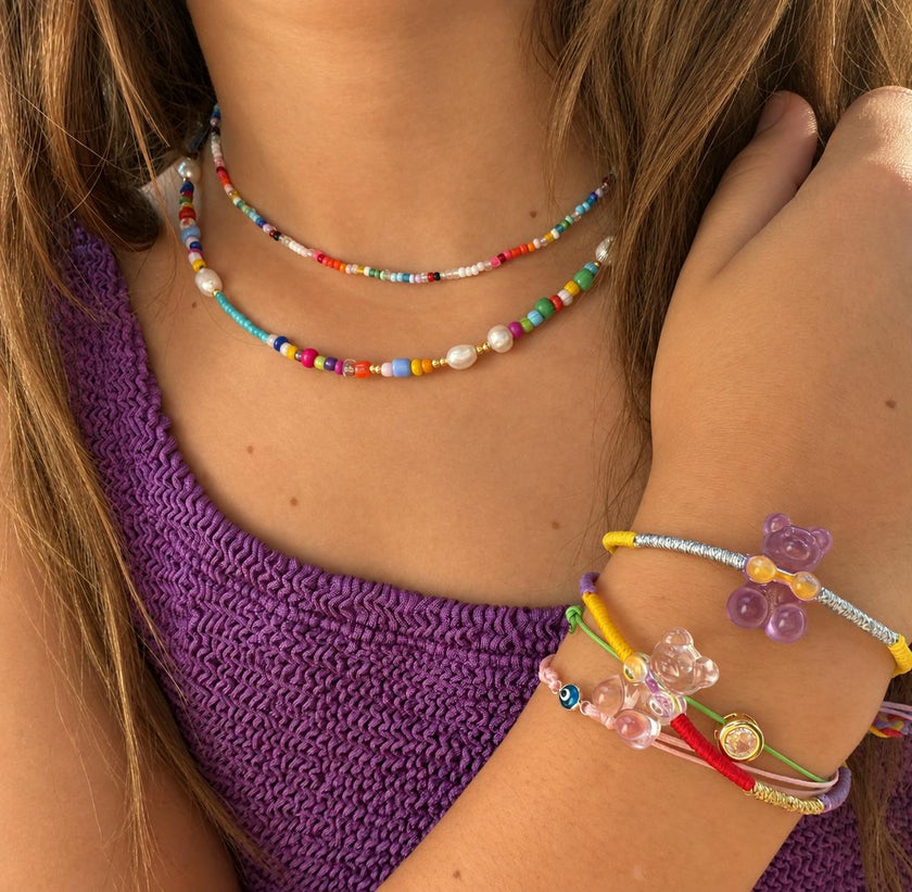 Kids Grape Gummy Bear Bracelet