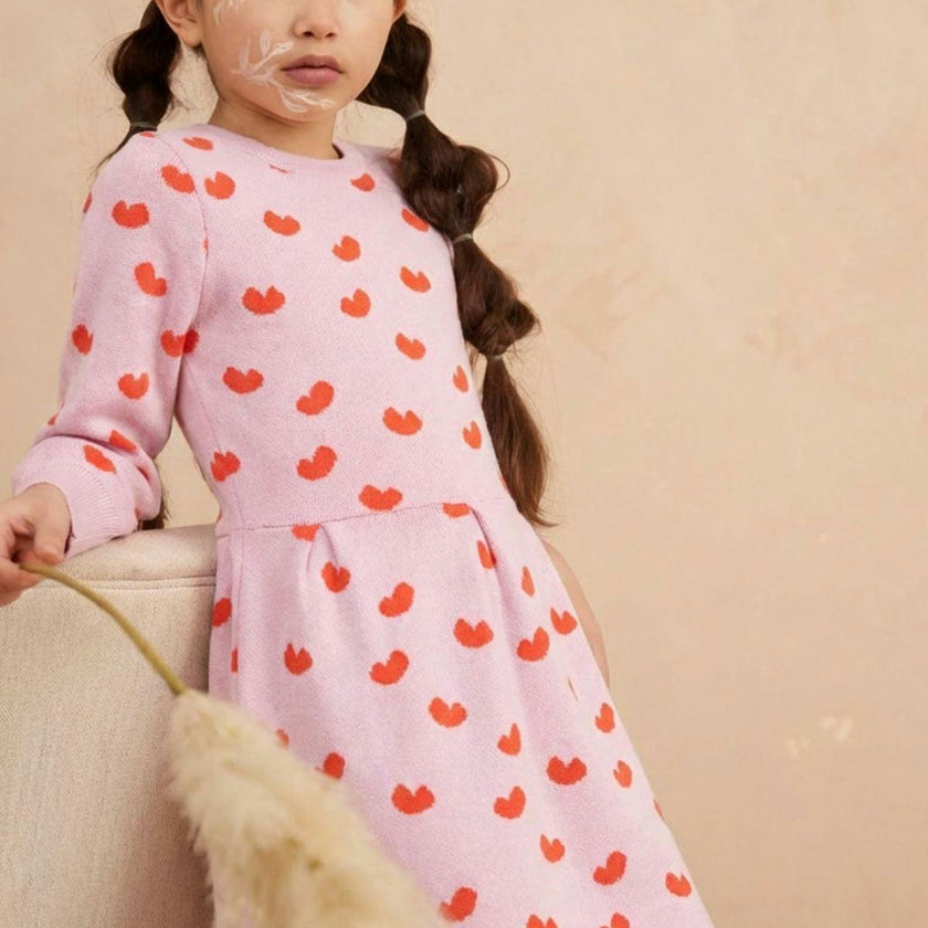 Love Hearts Dress | Bubble Gum