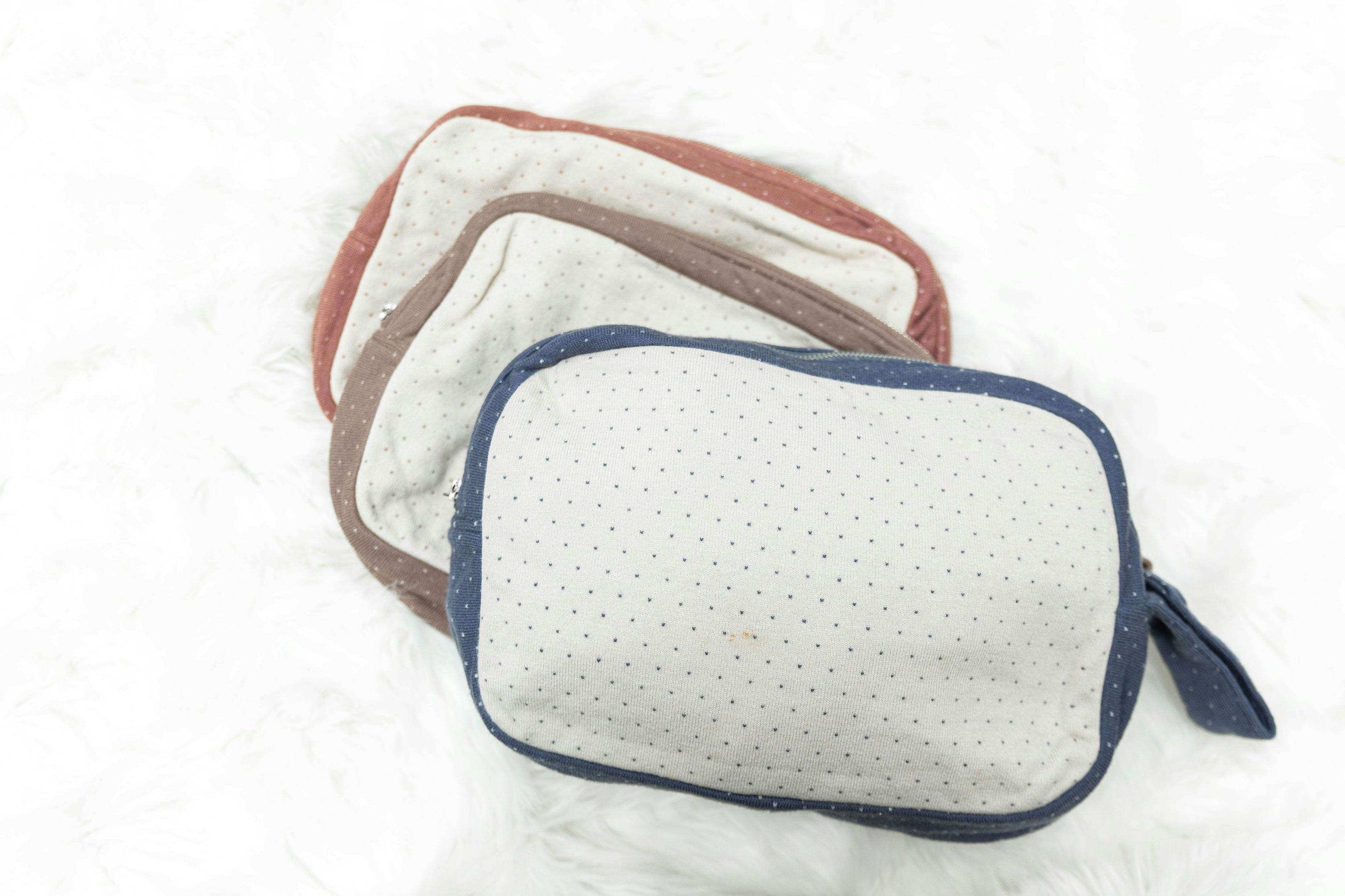 Knitted Blanket with Pouch Mink/Dark Almond