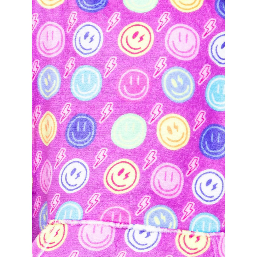 Smiley Faces Plush Robe