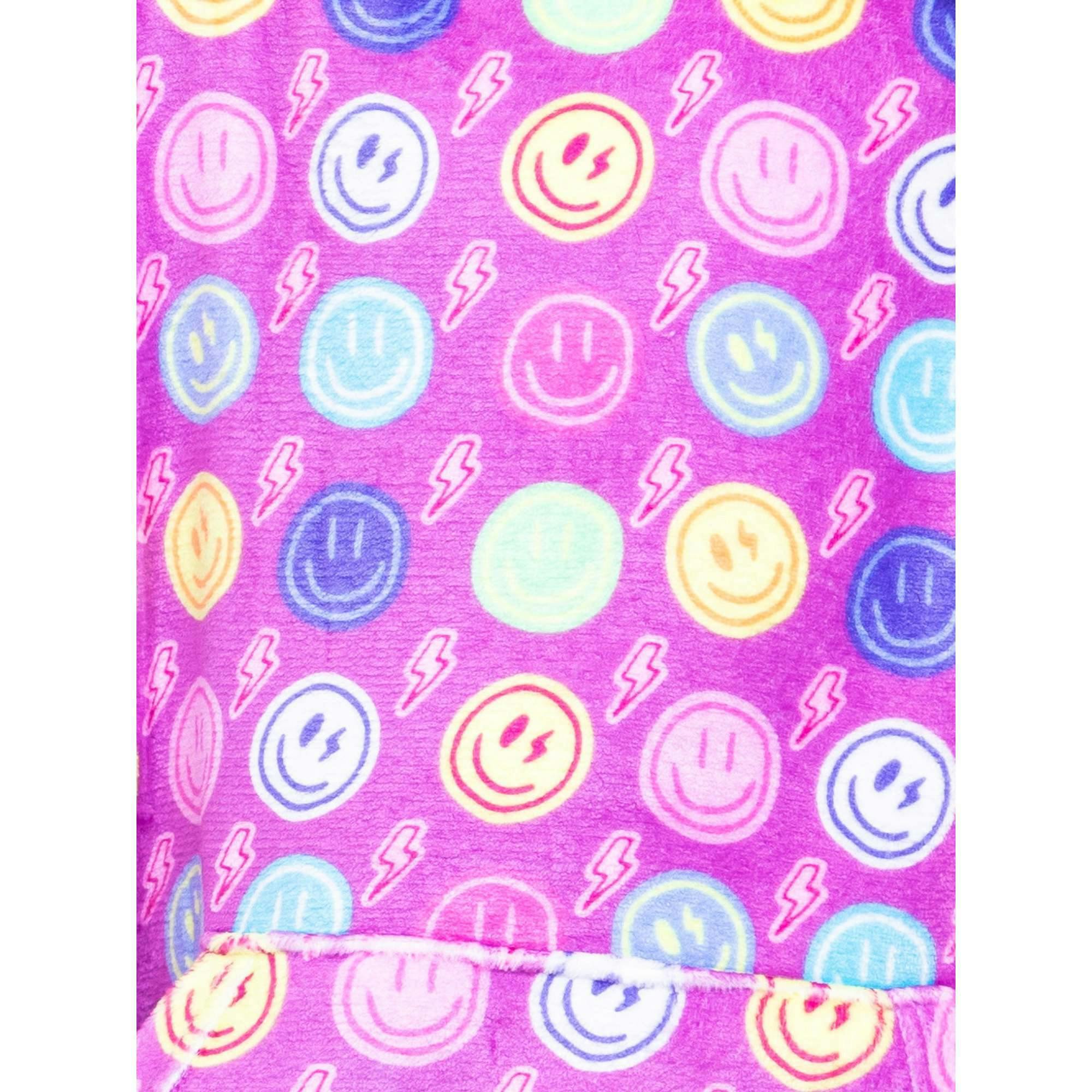Smiley Faces Plush Robe