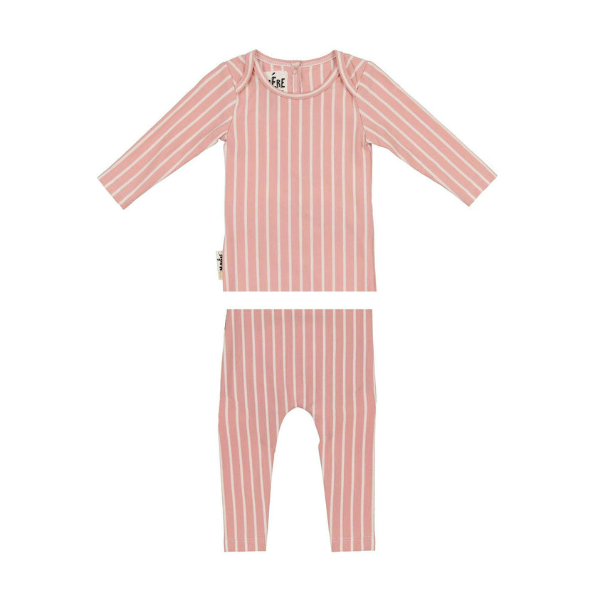 Vertical Pinstripe Loungewear Set