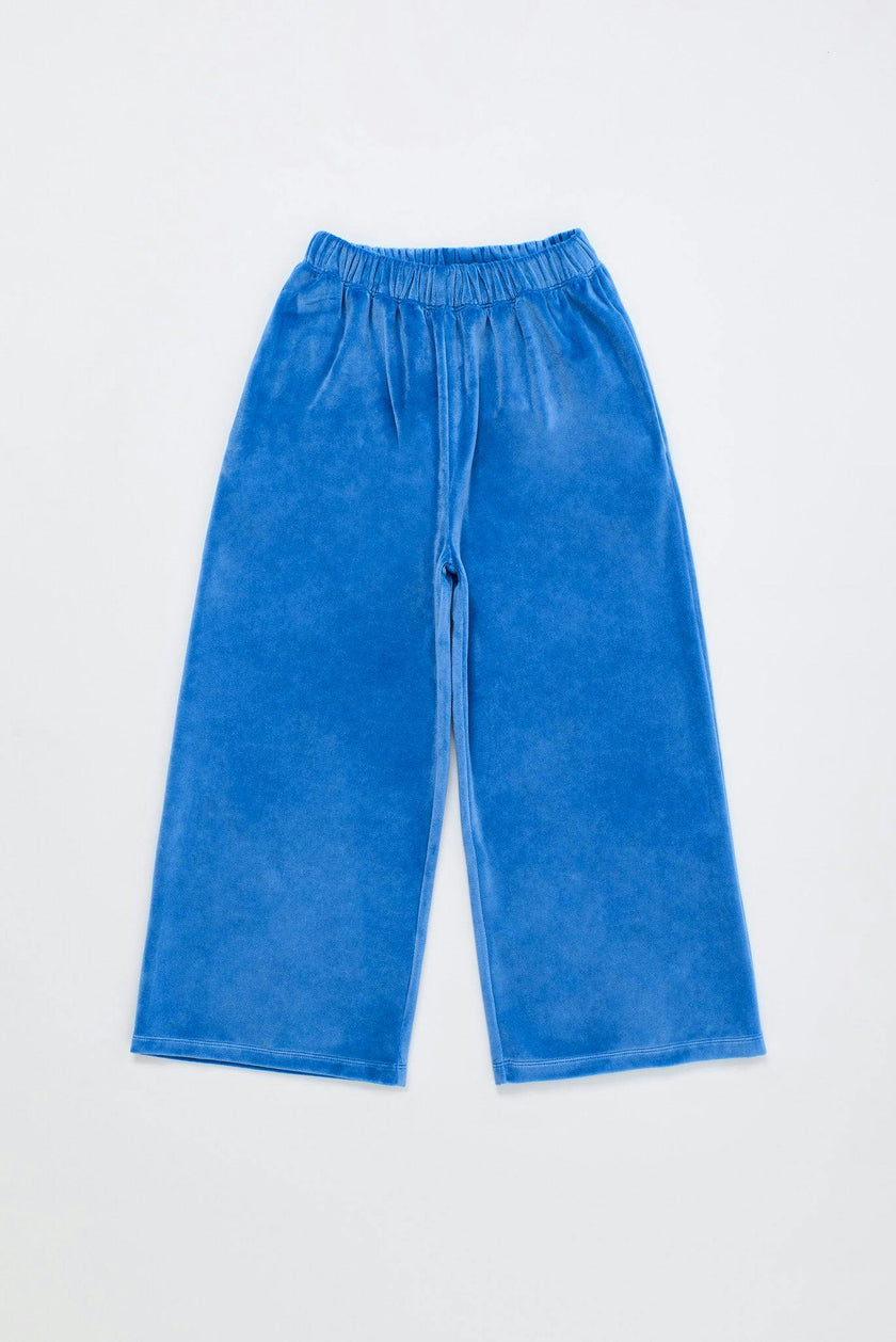 POSTCARD VELVET TROUSERS BLUE