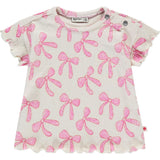 Bow Print Short Sleeve Top