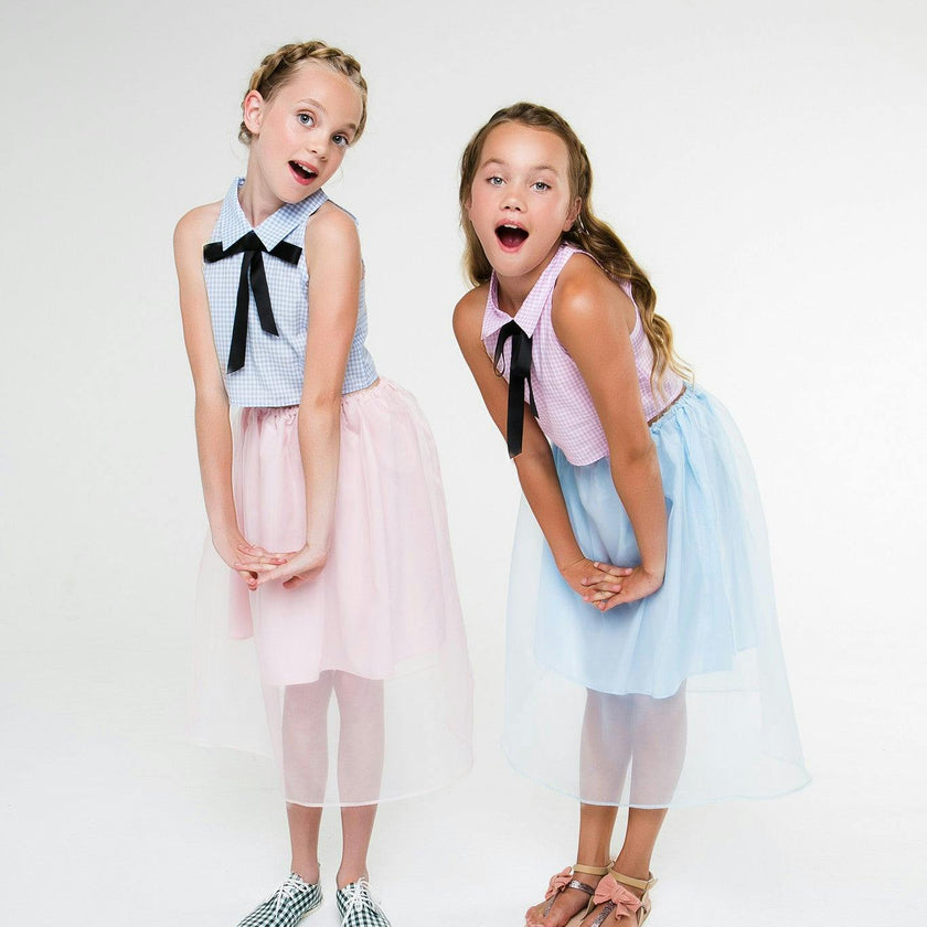 Louise (carnation pink gingham and skirt)