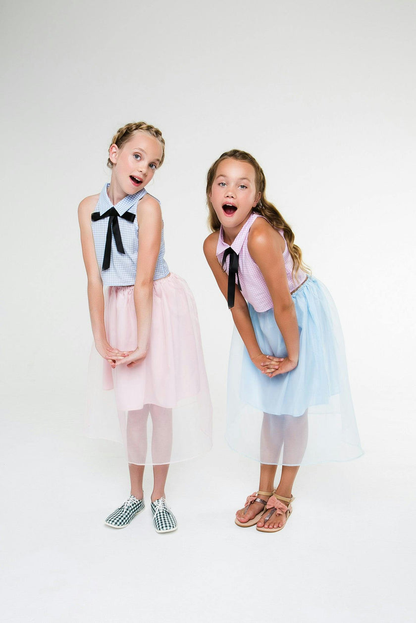 Louise (carnation pink gingham and skirt)