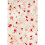 Sunset Petal Timeless Floral Ruffle Zipper Pouch