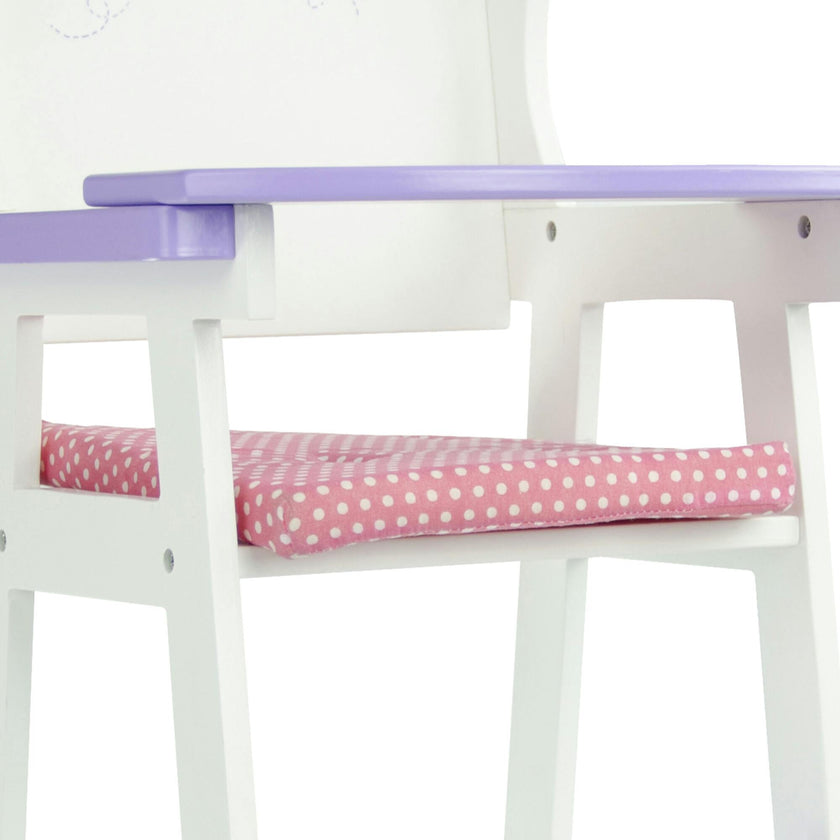 Olivia's Little World Wooden Baby Doll High Chair