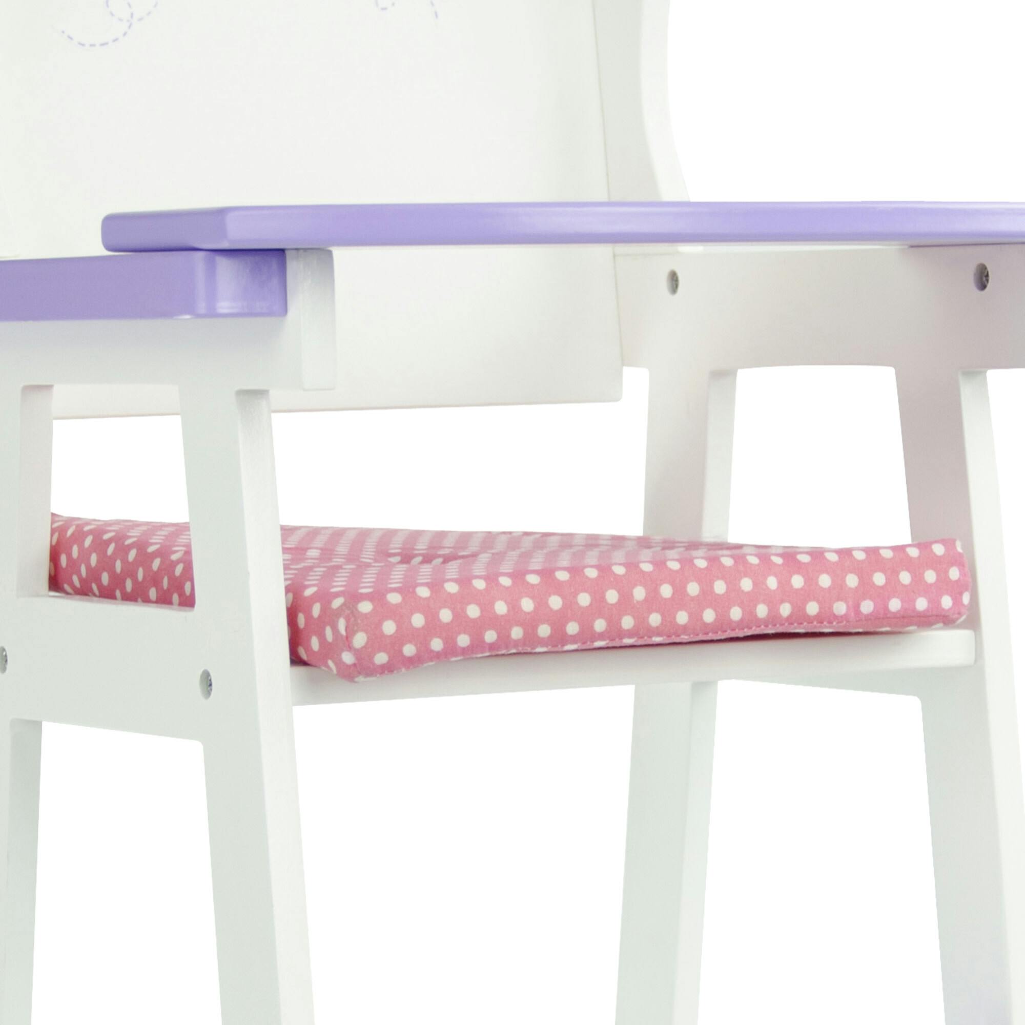 Olivia's Little World Wooden Baby Doll High Chair