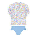 girls jasmine blossom ruffle rashguard set