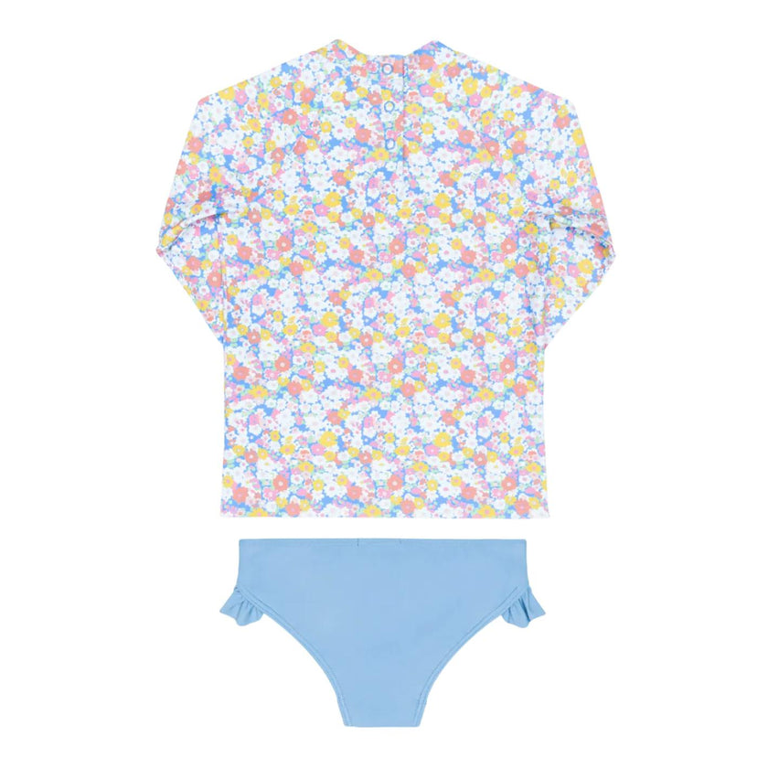 girls jasmine blossom ruffle rashguard set