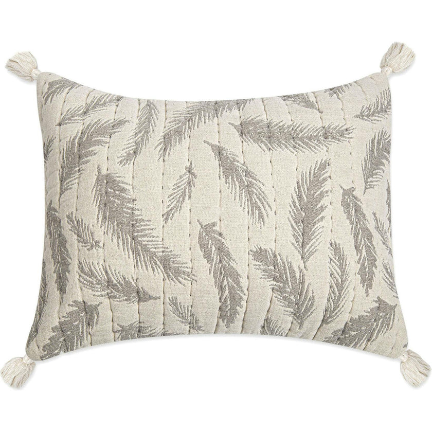 Jacquard Pillow Grey Feather