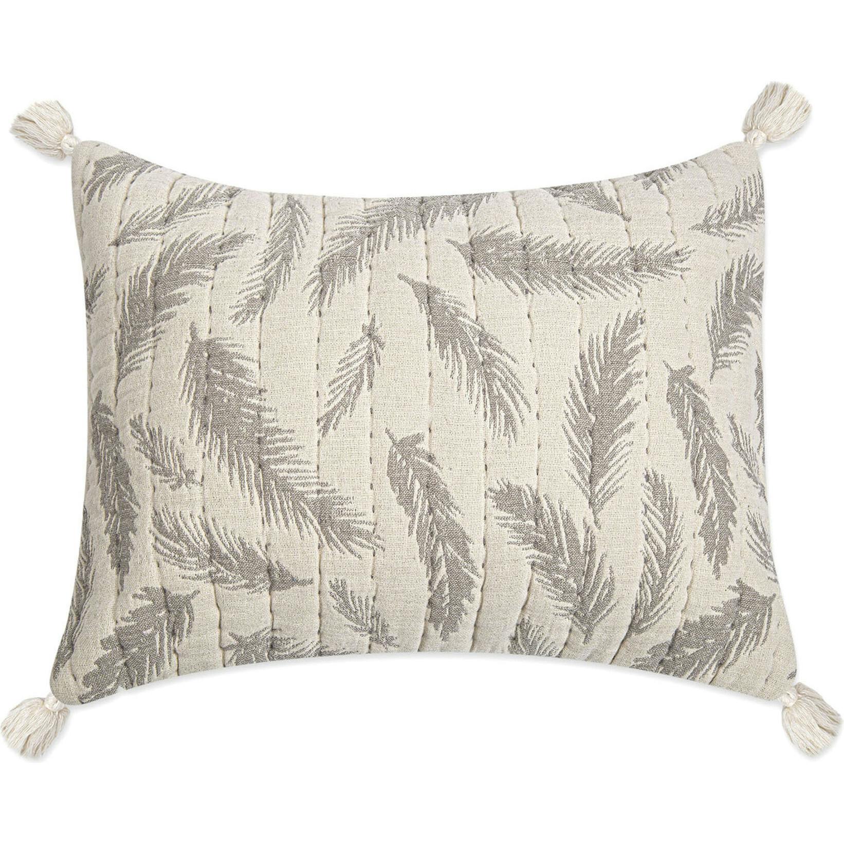 Jacquard Pillow Grey Feather