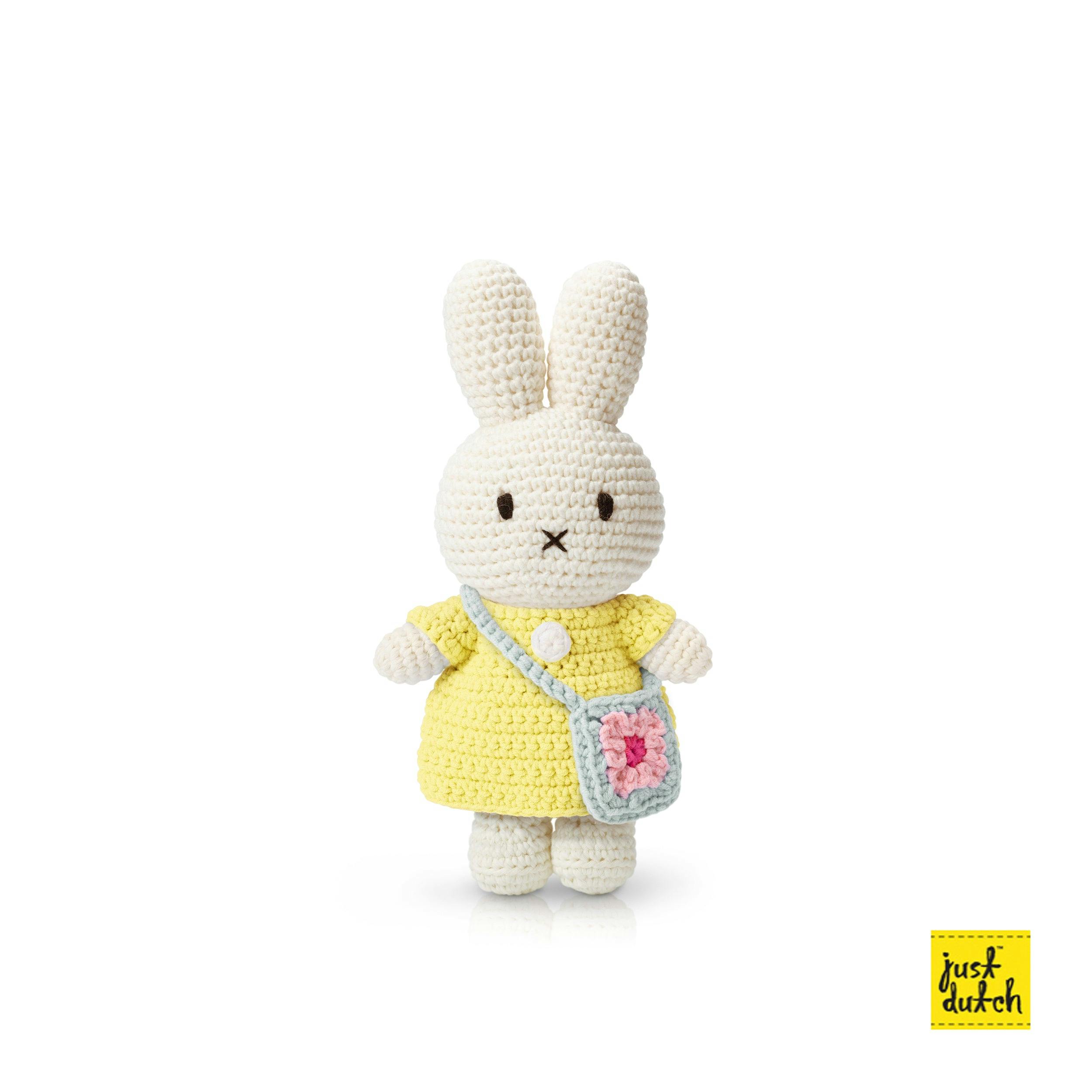 Miffy Flower Bag Crochet Doll Handmade Floral Outfit