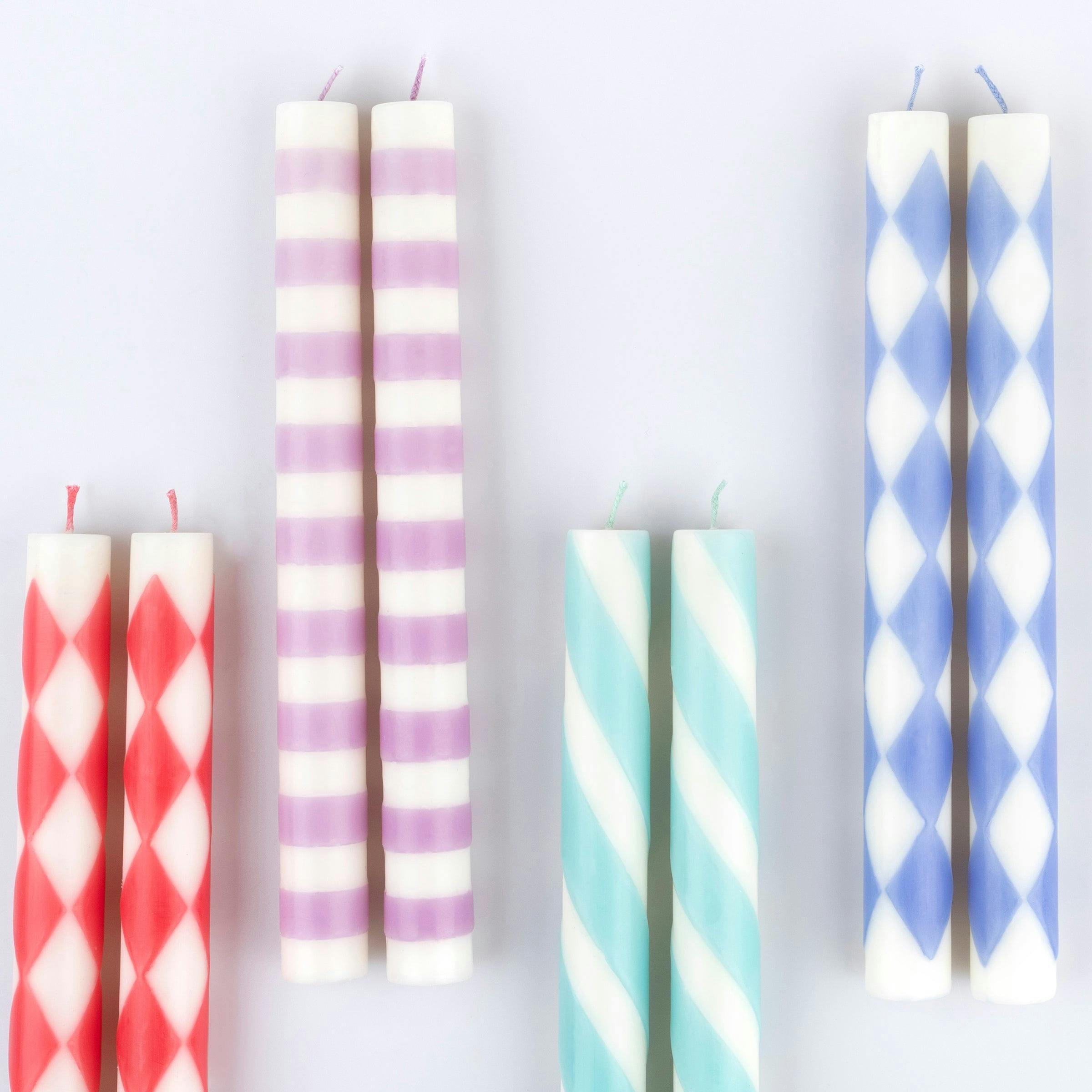 Patterned Table Candles