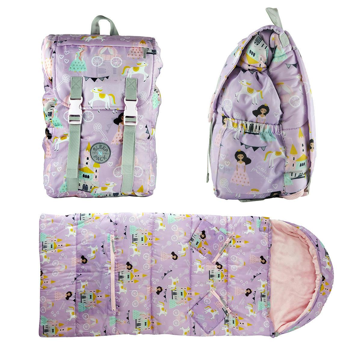 Sleep-N-Pack: Packable Sleeping Bag, Little Kid 3-6 yrs - Princesses