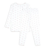 girls pink heart pima pajamas set