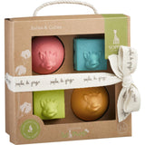 So’Pure Natural Rubber Cube & Ball Teether Set