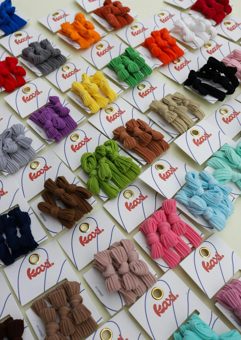 BOW SLICK BACK PONYTAILS (PACK OF 3)