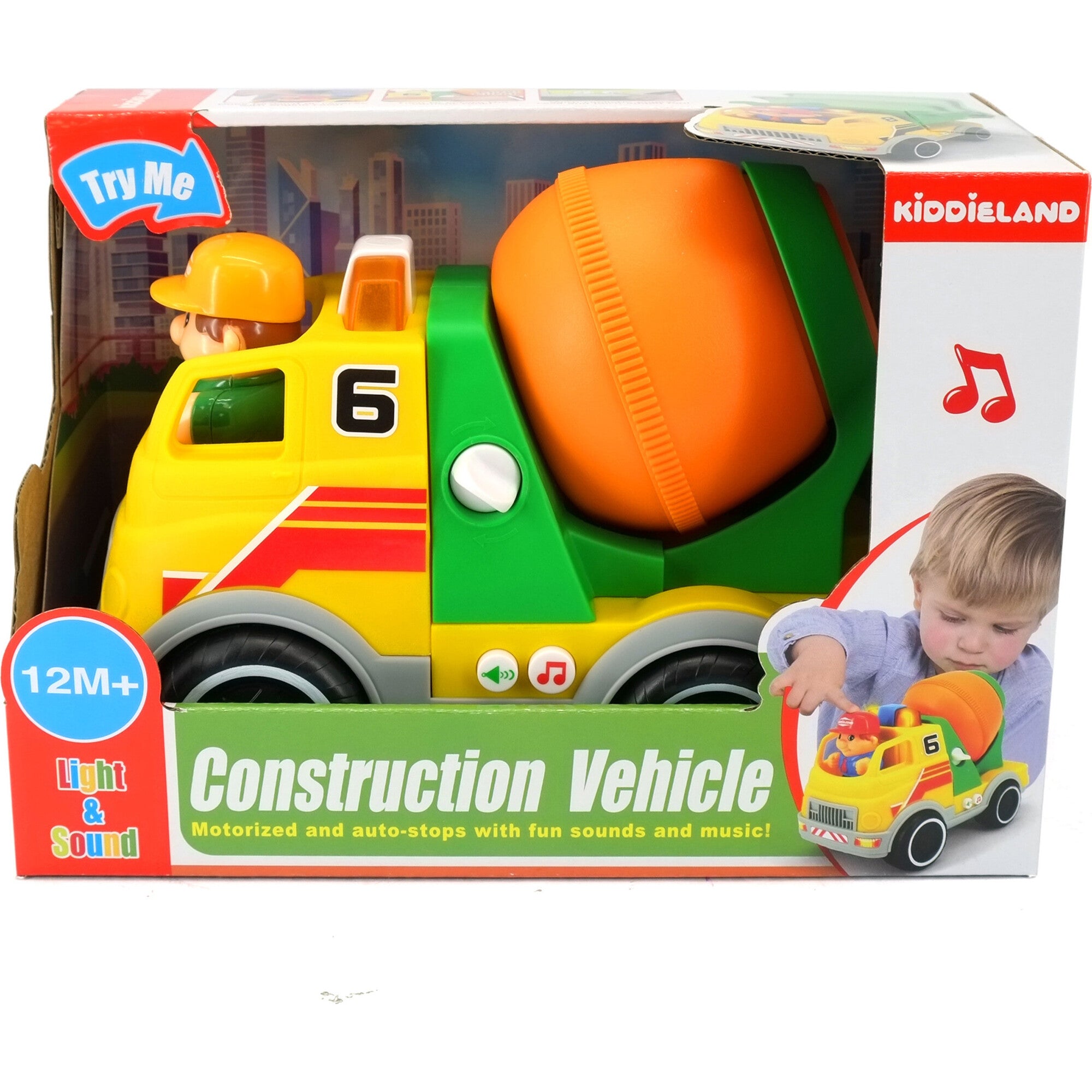 Light & Sound: Cement Mixer - Motorized Construction Toy Vehicle