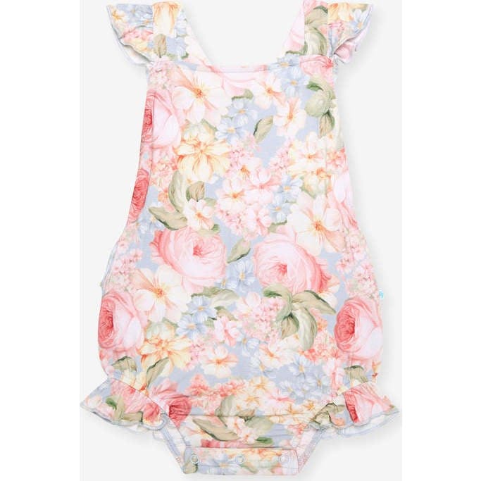 Rose Dreams Ruffled Strap Bubble Romper