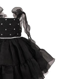 Black Savoya Ruffled Party Dress