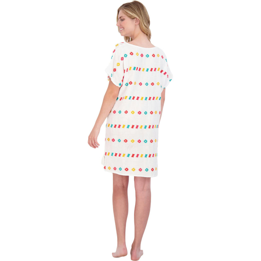 Women's Capucine Mini Caftan Embroidered Dress