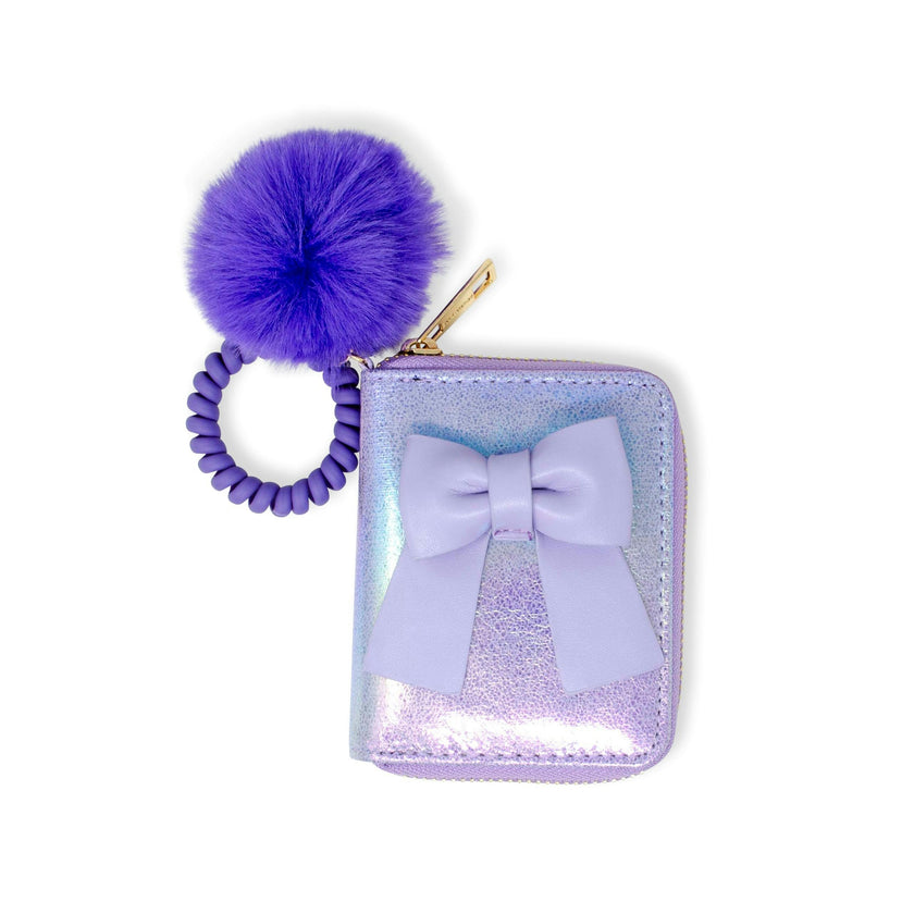 Shiny Jumbo Bow Spiral Strap Wallet