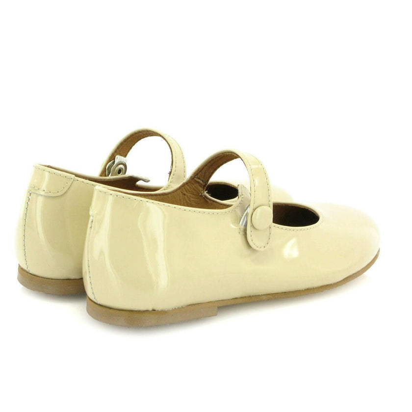 Patent Leather Mary Jane Ballerina, Beige