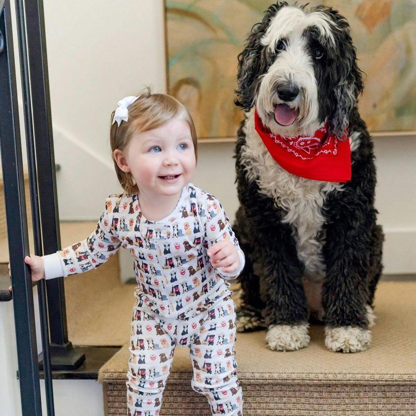 Parker Zipper Pajama - Western Pups