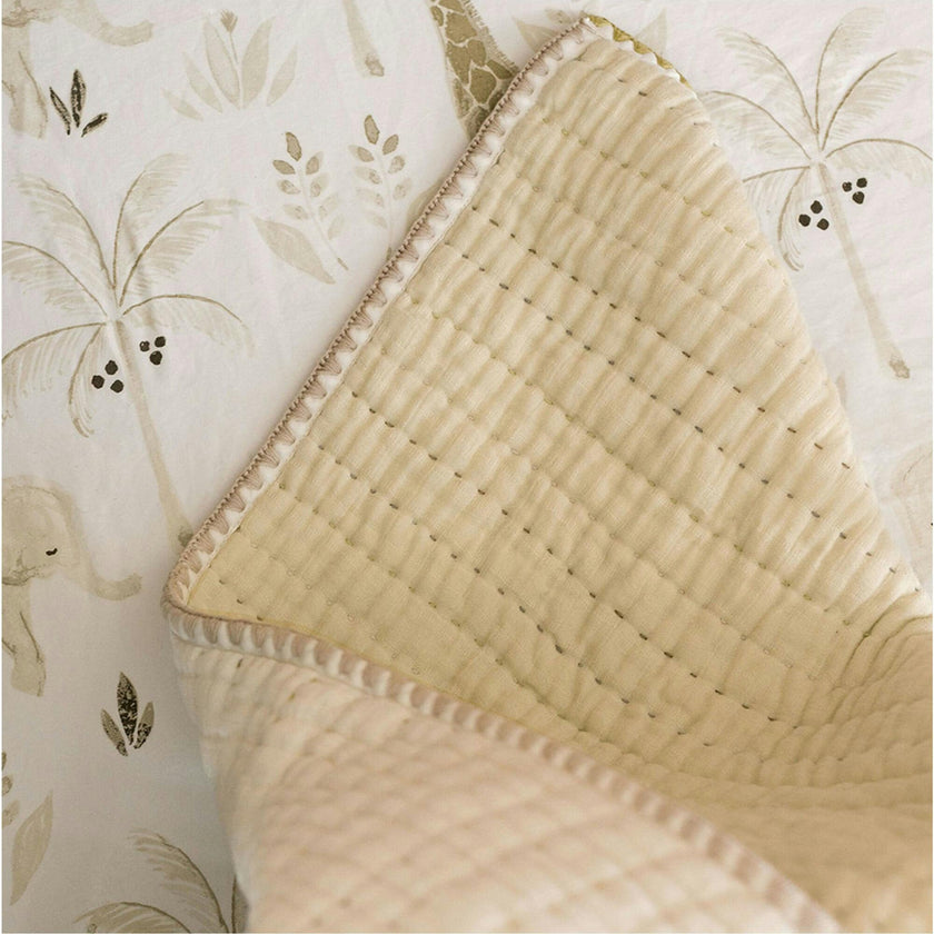 Kendi Beige Baby Quilt