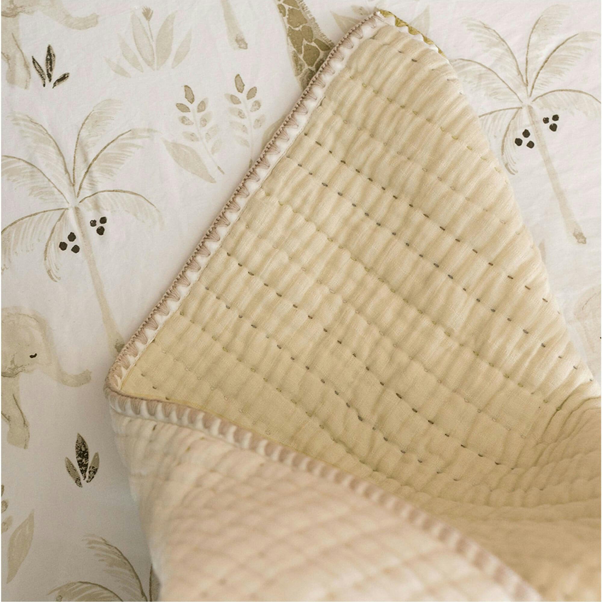 Kendi Beige Baby Quilt