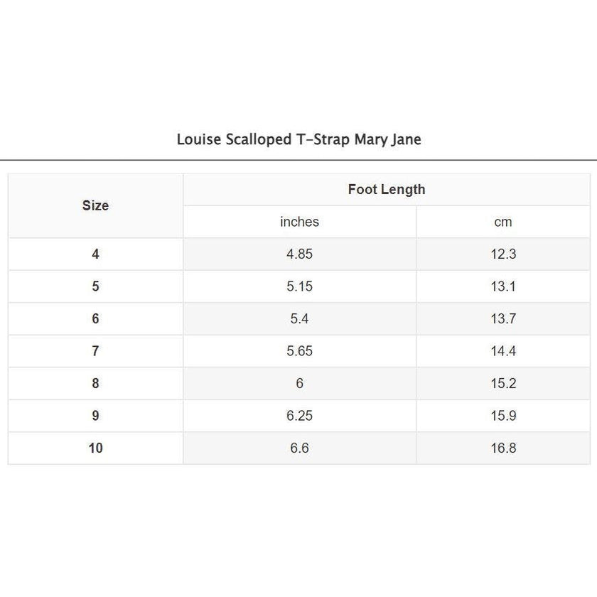 Louise Scalloped T-Strap Mary Jane