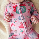 Meowy Christmas Brushed Pointelle Convertible One Piece