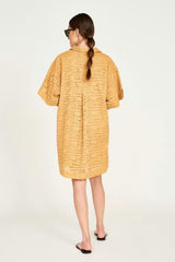 Lanai Popover Dress in Golden Eyelet