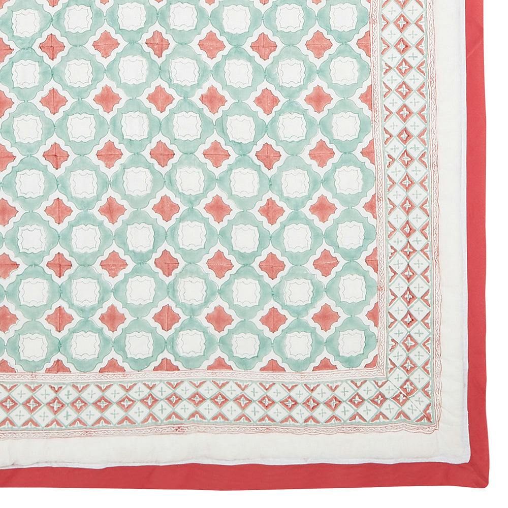 Block-Printed Cotton Crib Quilt
