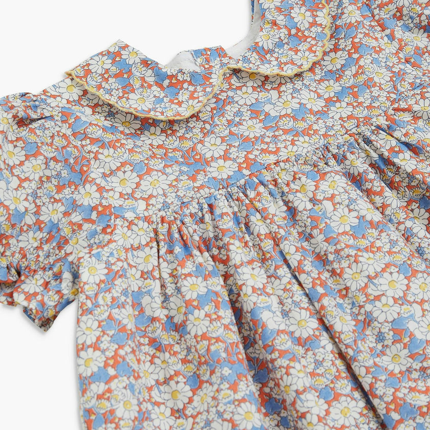 Pepa Dress Orange Blue Liberty