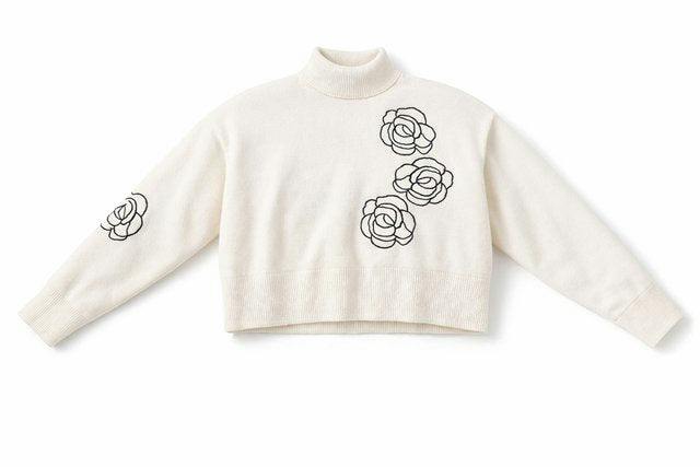 Cropped Knit Turtle Neck