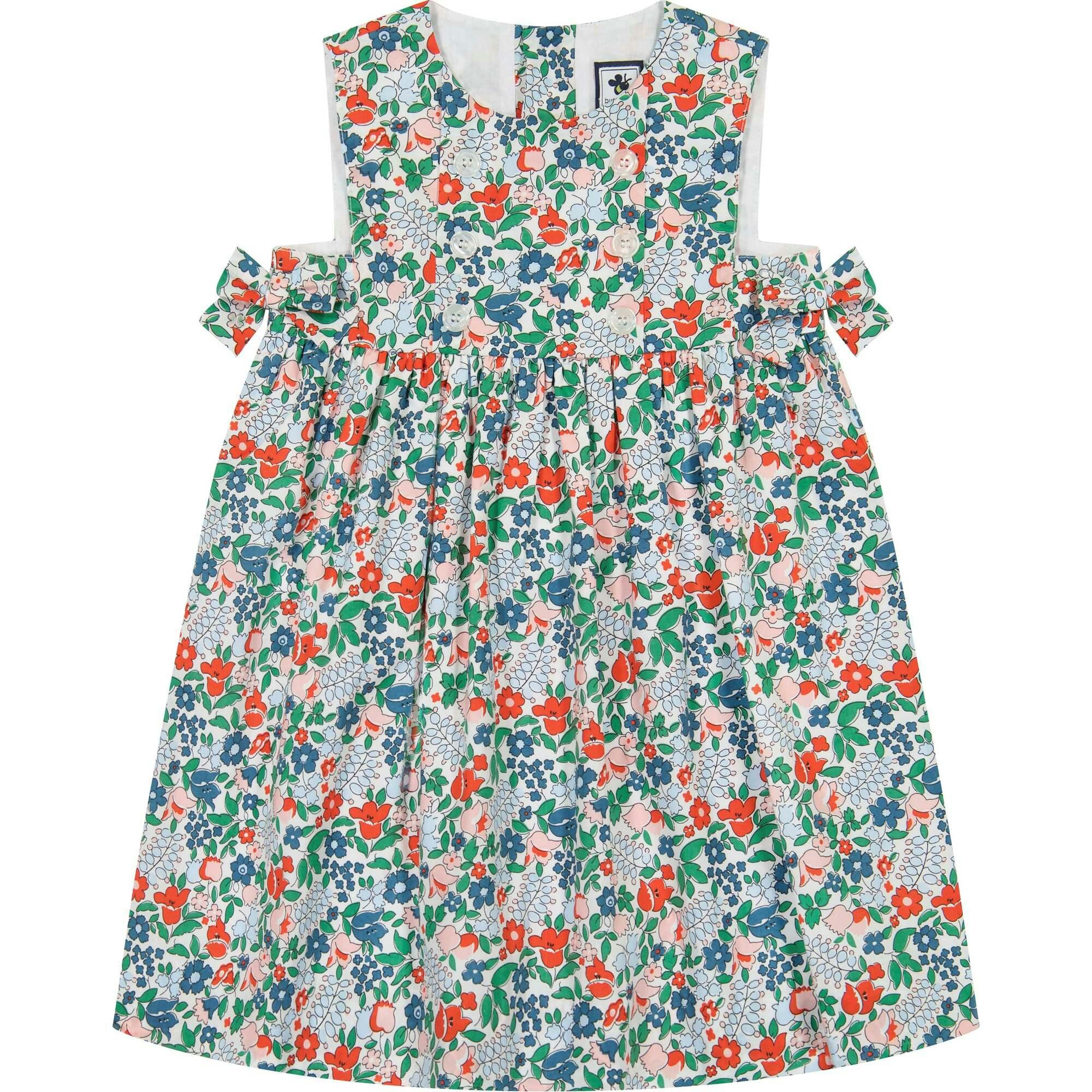 Lara Bib Front Party Dress, Florals