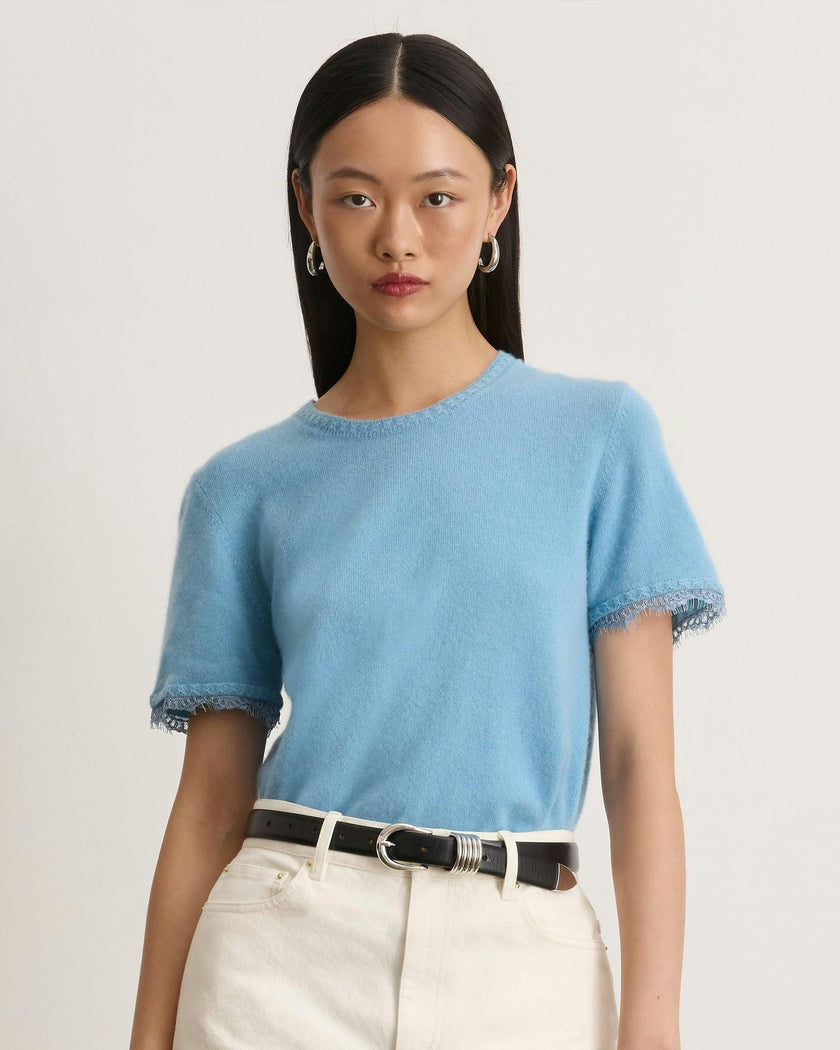 Dailey Cashmere Top with Lace