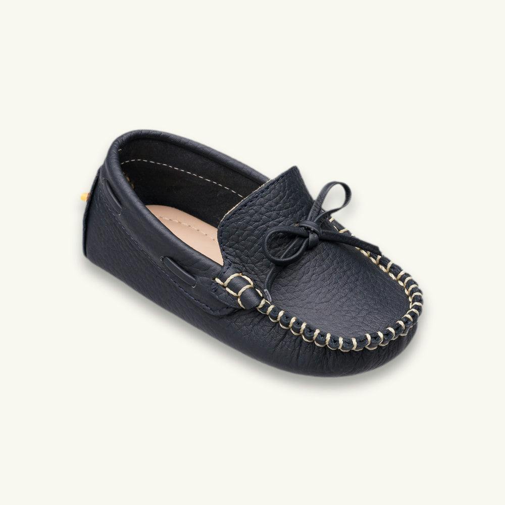 Toddler Driver Loafer | Navy Blue Leather