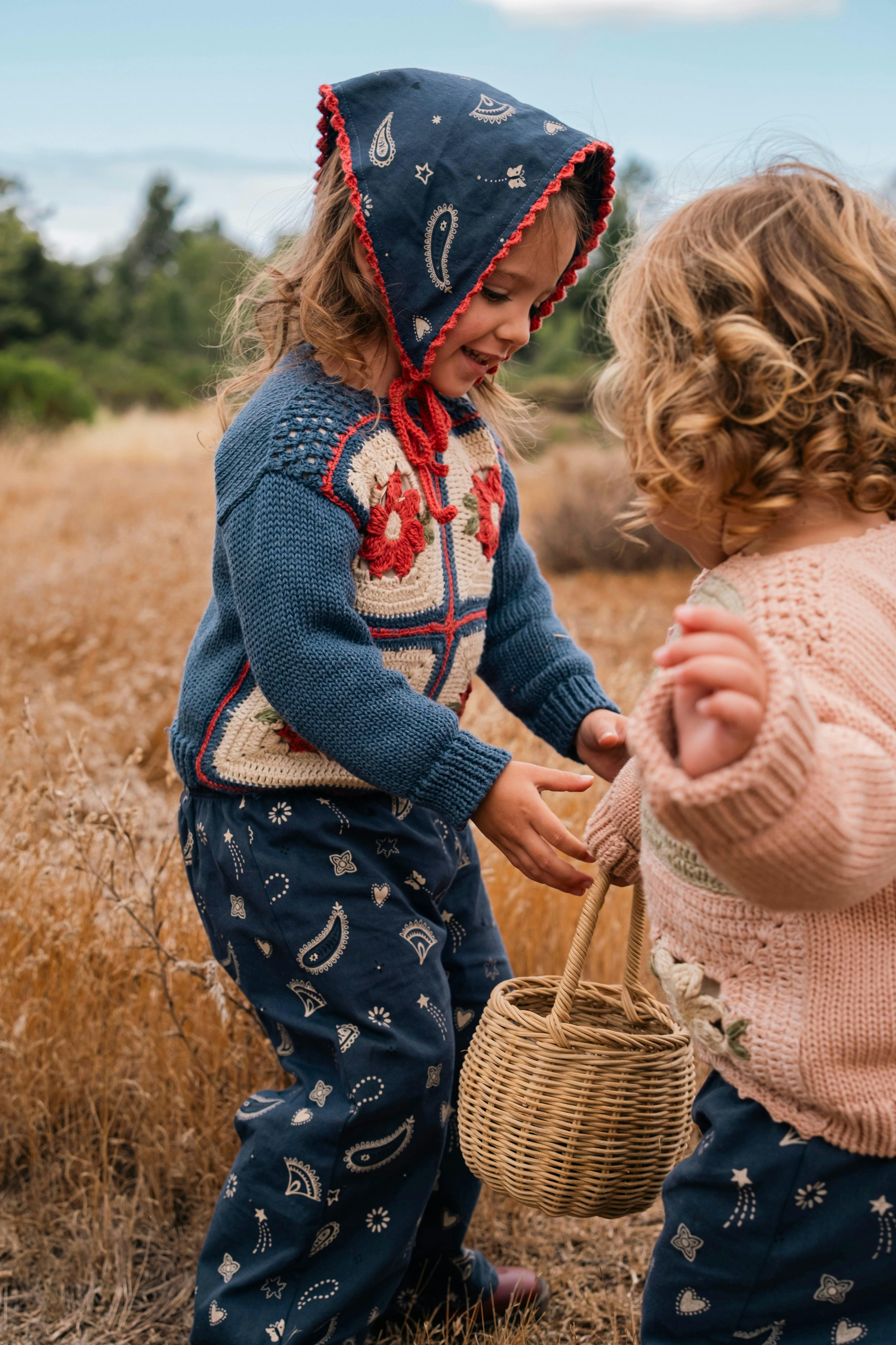 Patchwork Sweater in Wildberry Denim