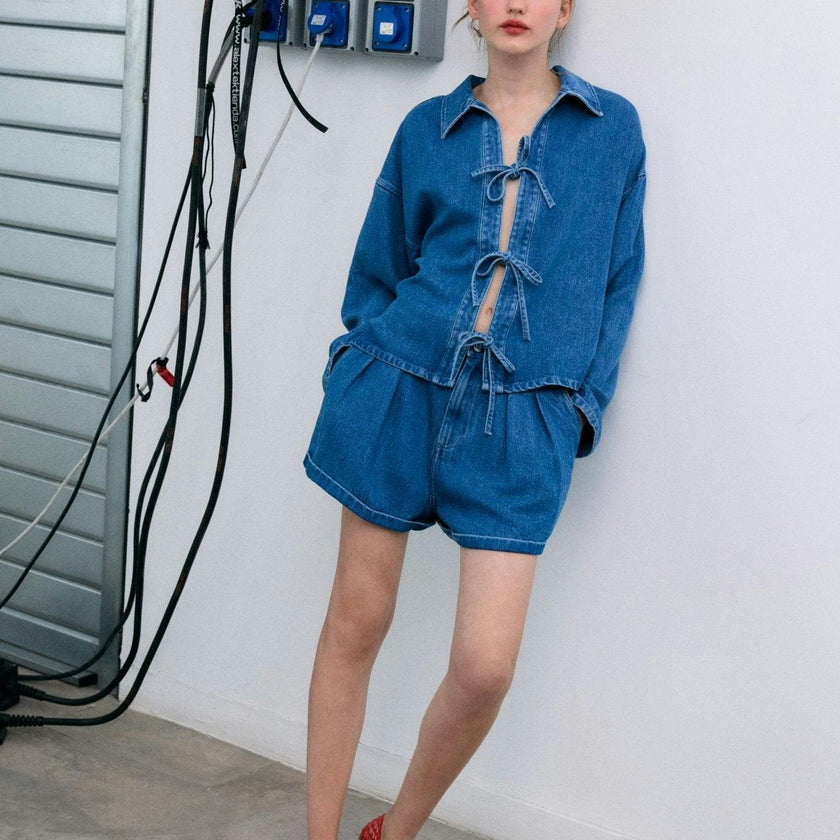 TNS Tencel Woman Short Mid Denim