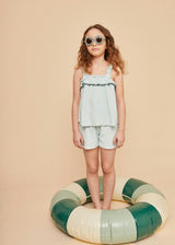 Lagoon Terry Cotton Girl Top