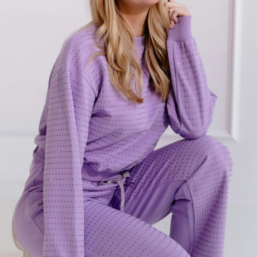Women's Lavender Crystal Set