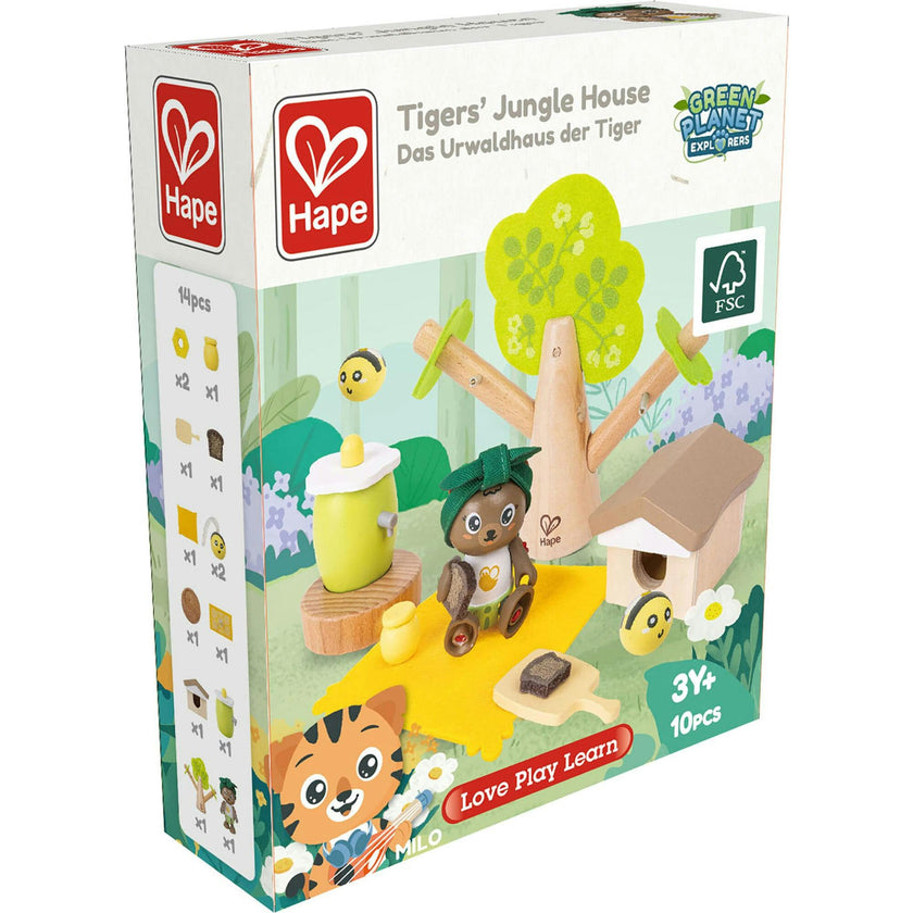 Hape: Honey Bees Picnic - 10pc Wooden Nature Pretend Play Toy