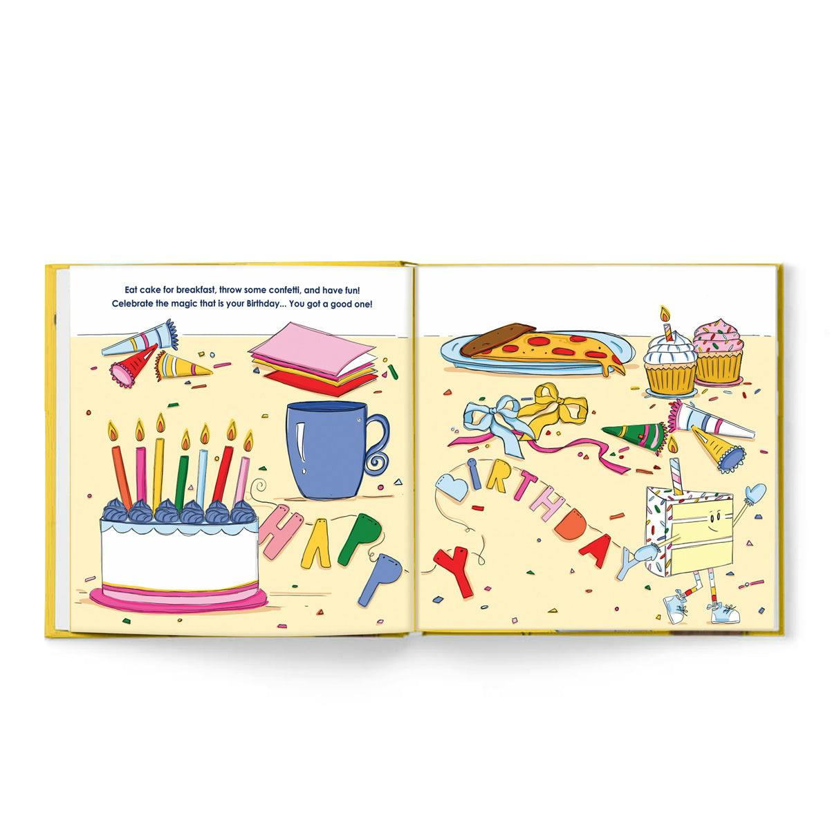 Packed Party Meet Birthday Children's Book with Birthday Plush Toy and Keepsake Gift Box - 32-Page Hardcover Birthday Story with Memento Pockets
