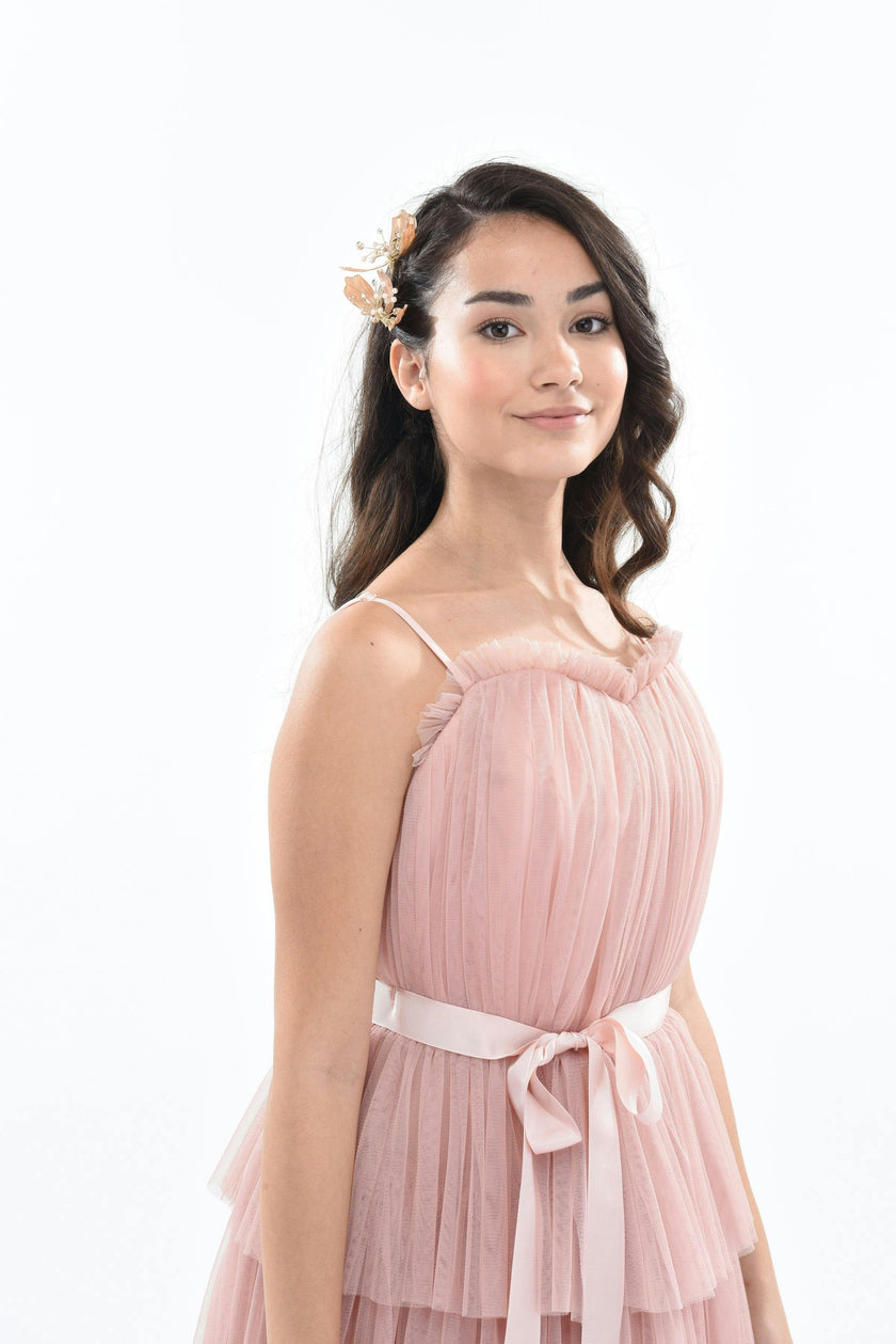 Pink Blush Firenze Tiered Ribbon Dress