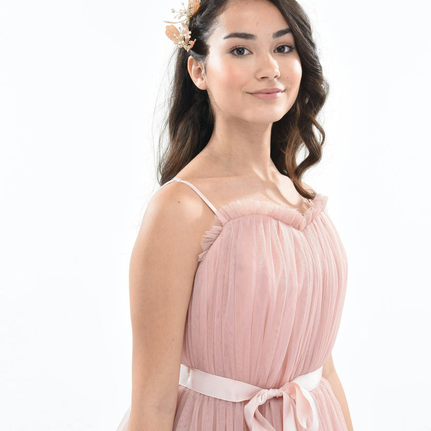 Pink Blush Firenze Tiered Ribbon Dress